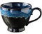 eKsdf Keramik Tee Tasse Groß 400ml Kaffeebecher Steingut Tassen mit Henkel Suppentassen Retro Teetasse für Büro und Zuhause Geburtstag, Weihnachten, Muttertag, Valentinstag (Blau)