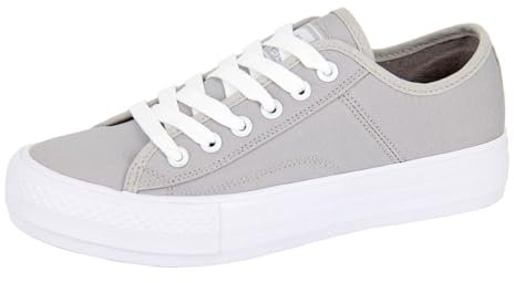 Dek L944 Zapato de lona suave con 6 ojos para mujer, gris, 40 EU