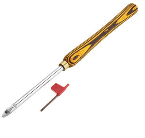 DAZZLEEX Outil de tournage universel en carbure de tungstène avec poignée de burin à 35°, outil de tournage rond R6, outil de tournage carré 14 (35 °)..