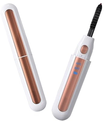 KQLHLHDYZ Piegaciglia Riscaldato Portatile Elettrico Arricciaciglia Professionale Riscaldato Per Trucco Strumento Di Bellezza Per Donne (Bianco)
