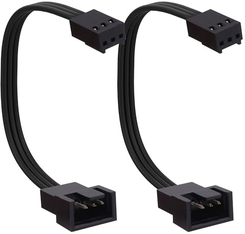 YARCHONN Cable adaptador de ventilador estándar de 4 pines PWN a 3 pines, 3 pines a 4 pines, placa base PC, CPU, control de temperatura, refrigeración, cable de extensión, adaptador Molex macho para
