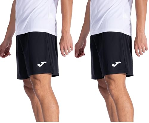 Joma Treviso Shorts Equipment, Uomo, Nero, S (Confezione da 2)