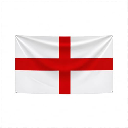 Banderas Nacionales - Resistentes a la intemperie, ojales de latón, poliéster, costuras dobles - Uso exterior (1, Inglaterra, 60x90cm)
