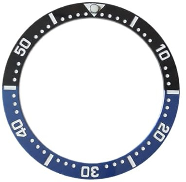 ROUHO 33,7mm Inserto Bisel Reloj Cerámica Reemplazo Anillo Componente Incrustación Esfera Pulida 27,5mm para Seiko-A4