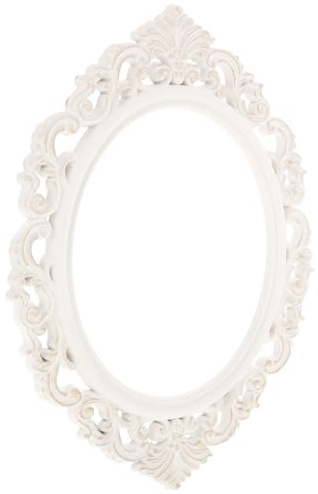VINTORKY Cornice Barocca in Resina Bianca per Esposizione Immagini da Tavolo Design Vintage e Stile Europeo Elegante per Decorazione Casa e DIY