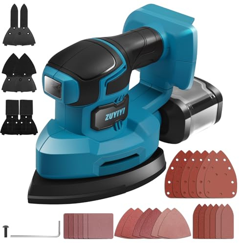 ZUYIYI Cordless Detail Sander for Makita 18V Battery, 13000 OPM Palm Sander