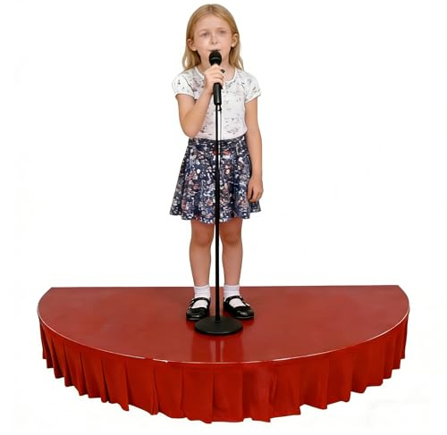 Scenplattform för barn med kjol, modulär barns prestanda scenhöjare 15 cm hög, för skola kyrka evenemang fest bärbar