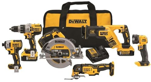 DEWALT 20V MAX Power Tool Combo Kit, 6-Tool Cordless Power Tool Set with 2 Batteries and Charger (DCK694P2)