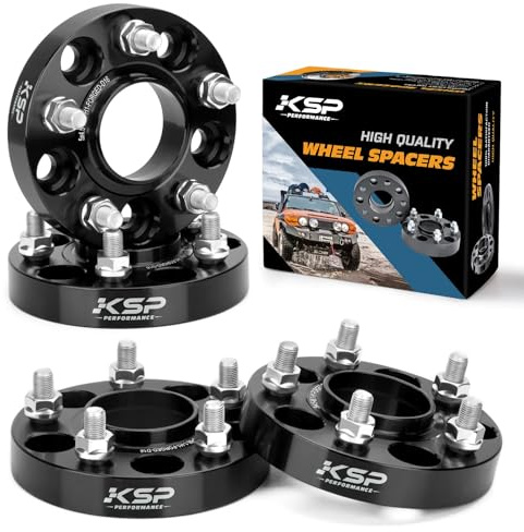 KSP 5x114.3 Wheel Spacers for Infinit G35 G37 FX35, 5X4.5(1 inch 4 pcs) Forged Spacer Fit Nissan 350Z 370Z, 25mm Thick M12x1.25 Thread Pitch 66.1mm Hub Bore Wheel Spacer for Altima Maxima
