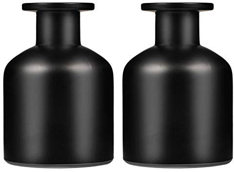 2 Stück Glasdiffusorflaschen Ätherische Öl Duft Reed Halter runde Glas Aromatherapie Behälter Leer Vase Diffuser Aroma Duft Zubehör für DIY Ersatz Reed Diffusor Sticks 150ml