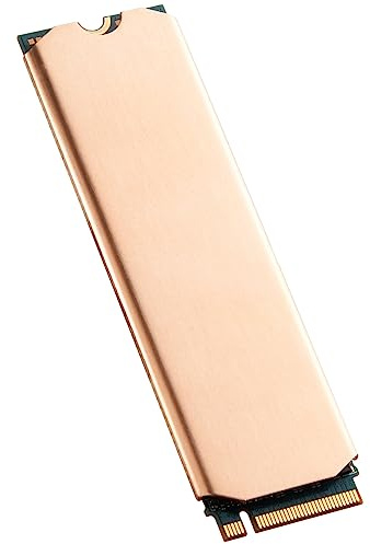 DolDer M.2 2280 - Disipador de calor SSD de cobre, 75x23x0,5 mm, protector de calor + almohadilla térmica para refrigeración de SSD NVMe M.2 portátil