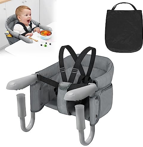 JOIEYOU Tischsitz Faltbar Babysitz mit Transporttasche Schnelltischstuhl für Baby 6-36 Monate zu Hause und Unterwegs