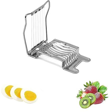 Taglia Uovo Sodo, Tagliauova in Acciaio Inox, Tagliauova in Acciaio Inossidabile, Tagliauovo a Fette, Multifunzione Affettatrice per Uova, per Uova, Kiwi, Fragole, Cibi Morbidi