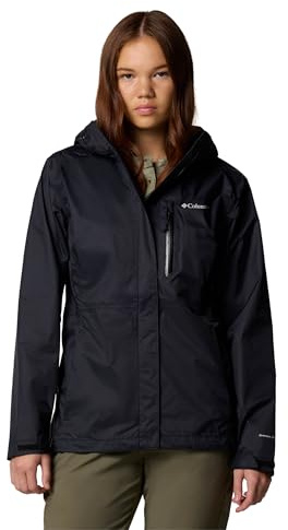 Columbia Pouring Adventure 3 Jacket, Giacca antipioggia impermeabile Donna, Nero, XL