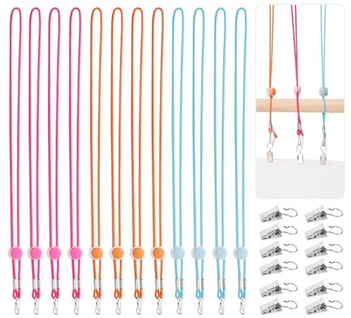 12 Pz Embroidery Clips for Fabric, Supporti per Tessuto con 12 Clip Regolabili Tenditori Laterali per Telai da Ricamo Morsetti per Tessuto Kit per Punto Croce per Cucito e Lavoro a Maglia