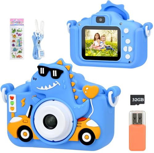 Smlper Kids Camera,2.0 1080P HD Kids Digital Camera with 32GB Card, Dual Lens Selfie Video Camera,Birthday Christmas Kids Toy Gift for Boys and Girls Aged 3-12 Years Old