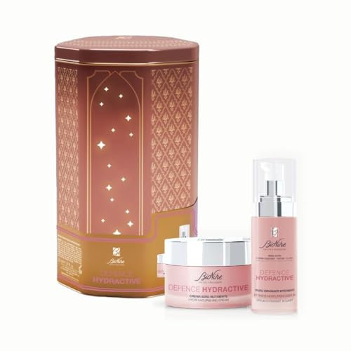BioNike Cofanetto Set Regalo Donna Defence Hydractive - Crema Viso Idro-Nutriente 50 ml e Siero Idratante Intensivo 30 ml per Pelli Sensibili e Secche