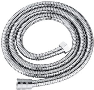 JIEYUZYUO 1.2/1.5/2.0M Bathroom Accessory Pipe Fitting,Stainless Steel Explosion-Proof Double Lock Bath Tube Flexible Shower Hose/120Cm/Od 14*Id 8Mm