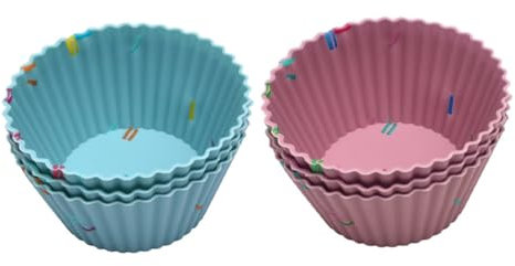 MAGICLULU Moule à Muffins En Silicone Épais Rond Multicolore – 6 Pièces – Ustensile De Cuisson Flexible – Moules Pâtisserie Diy – Cuisson Au Four Pour Gâteaux Et Desserts