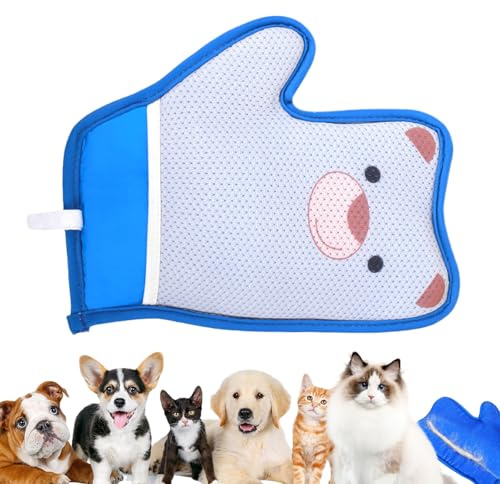 Guante para el cuidado del pelaje – Guante para gatos, 28 cm, guante para el cuidado del pelo para gatos, perros, con efecto masaje, ideal para bañarse, limpia suavemente la ropa, alfombras y