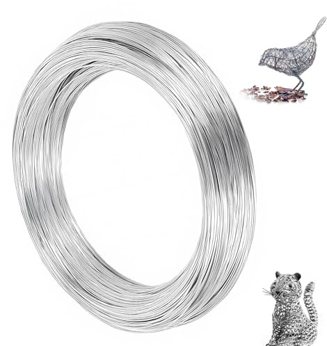12 Gauge 2mm Aluminum Craft Wire, 100 Feet Bendable Metal Wire Crafting Wire Armature Flexible Modelling Wires for Jewelry Making Crafts Beading Floral