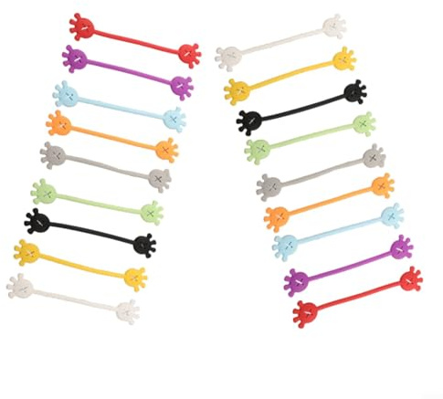 Bridas magnéticas de silicona con elástico y cierre magnético seguro, diseñadas para ordenar cables, cables y objetos pequeños en casa, oficina o viajes