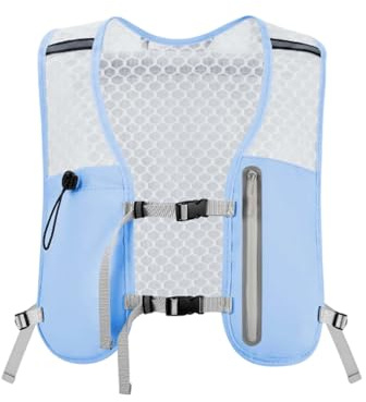 Générique Sac à Dos Léger Sport Randonnée Cyclisme Veste Téléphone Portable Gourde Multifonction Mince Homme Femme (Blue, One Size)