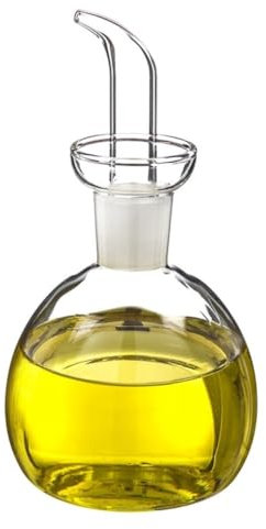 Dcasa Tropfsichere Ölflasche aus Glas 250 ml in Box, Kristall, durchsichtig