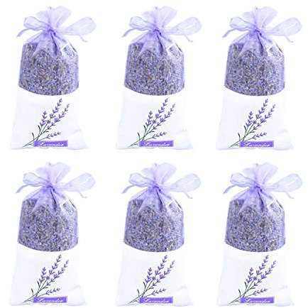 TooGet Bustine di Lavanda, Boccioli di Lavanda Ultra Blu Naturali per Profumazione Domestica e Decorazioni per la Stanza - 6PCS