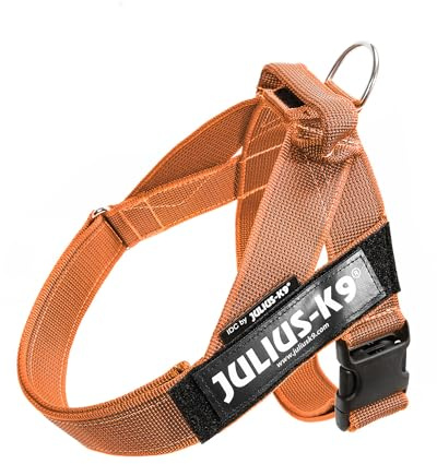 Julius-K9, Harnais à Sangles IDC Color & Gray, Taille: 0, Orange-Gris