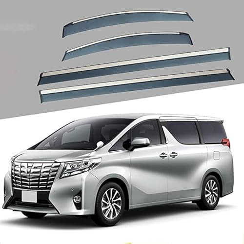 Juego de 4 Deflectores de Viento, Protector de Nieve para Lluvia Y Sol de Baja Acumulación de Calor para Reemplazo de Automóviles para Toyota ALPHARD 2009-2022