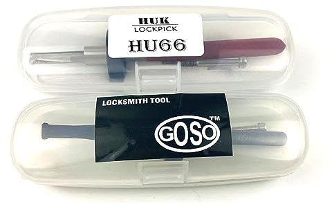 HU66 Auto-Schloss-Dietrich-Werkzeug, innere Nut-Schloss-Plektren-Set, HU66 Fahrzeug-Schnellöffner-Set für Autoarbeiter, Schlosser, 4S-Shop, 2 Stück