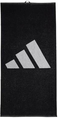 adidas Unisex Brand Stripes Towel, Black/White, S
