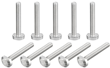 QUARKZMAN T-Ranura Perno, 10 uds M5x35 mm T Ranura Inserción Perno Deslizantes Pernos 304 Inoxidable Acero Acero T Forma Tornillos para T Carril