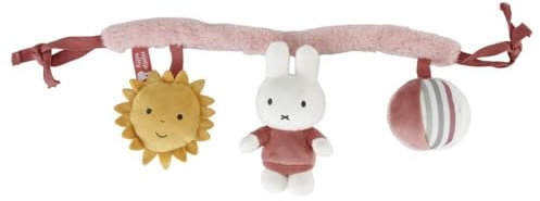 Tiamo NIJN933 Stoff Kinderwagenkette Miffy Hase Spielzeug für Babyschale - Fluffy pink