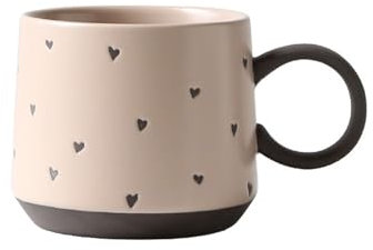 450ml Tasse Vintage Groß, Kaffeetasse Steinzeug, Tasse Retro Keramik, Genießen Sie Ihre Freizeit (Liebe)