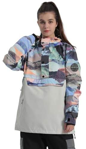 GSOU SNOW Women Ski Jacket Men Snowboard Coat Waterproof Windproof Snowboarding Jacket Insulated Warm Hooded