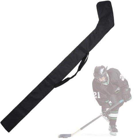 byepica Bolsa para palos de hockey de 57 x 13 pulgadas con dos correas para el hombro, funda de transporte para palos de hockey sobre hielo y césped para niños y adultos, capacidad para 2-3 palos