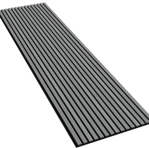 Acoustic Wood Slat Wall Panel 240cm x 60cm (Contemporary Grey)