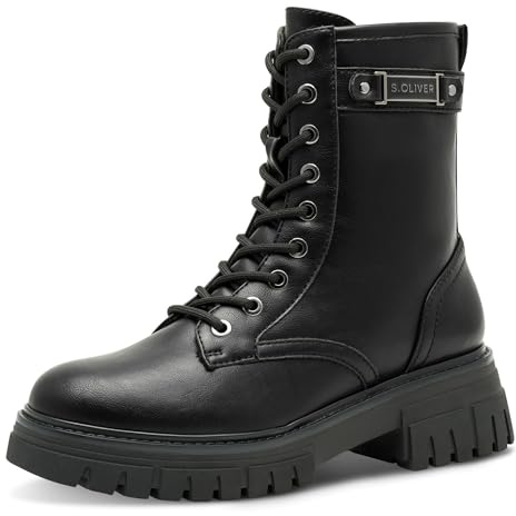 s.Oliver dam S.oliver Damen Lace Boot Flat 5-25244-45Känga