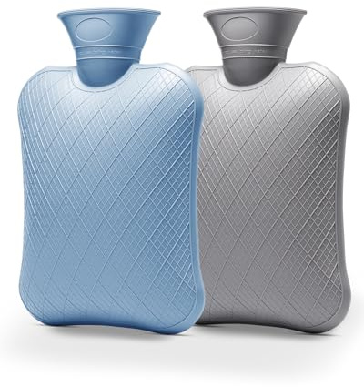 FORICOM Wärmflasche (2L Blau + 2L Grau, 2L)