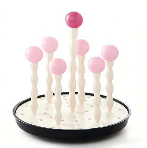 Moxiewell Bottiglia Stendino, Rotabile a 360 gradi Rastrelliere Asciuga Biberon, Scola Biberon, Senza BPA, Bottiglia Stendino con Puntoni Rimovibili, Scolabiberon, Porta Biberon per Biberons, Tazze