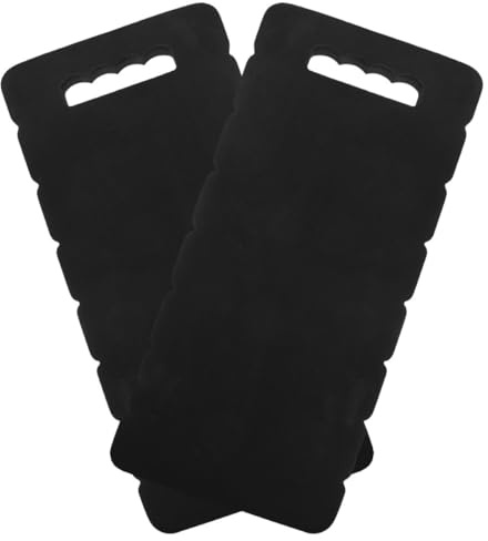 KESYOO 2 cuscini per inginocchiarsi da giardino, ginocchiere in Eva nere 45 x 21 x 2,5 cm, cuscinetto portatile per lavoro in giardino e attività all'aperto