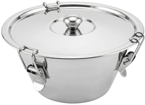 PetriStor Stampo per bagnomaria con coperchio, diametro di 18 cm, con coperchio, per budino, stampi per budino, stampi per budini, muffe per budini da caduta, ciotole per crema brulee, pirottini per