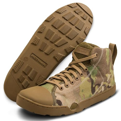 Altama Unisex Maritime Mid Dive Fin-Compatible Tactical Boots with Water Drainage Ports & Water-Resistant PU Contoured Insole, Multicam, 6, Wide