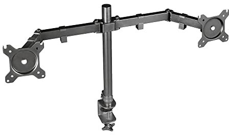 Trust Gaming GXT 1120 Mara Monitor Stand 2 Monitore, Verstellbarer Dual Monitor Halterung, Monitor Arm für bis 32 Zoll Bildschirme, bis zu 16 kg Gesamtgewicht, VESA 75/100 - Schwarz