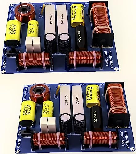 2PCS Altoparlante Divisore di Frequenza Crossover 3 Vie 300W HiFi Audio Altoparlanti Alti Bassi Medi 3 Unità Filtro Crossover per 3-5 Pollici Altoparlanti