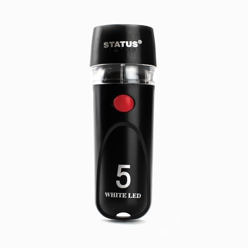 STATUS White Cycle Light | Bicycle LED Flashlight | Front Bicycle Torch | 5 White LEDs | 4 x AAA Batteries (not included) | SLEDFCLS1PKX5