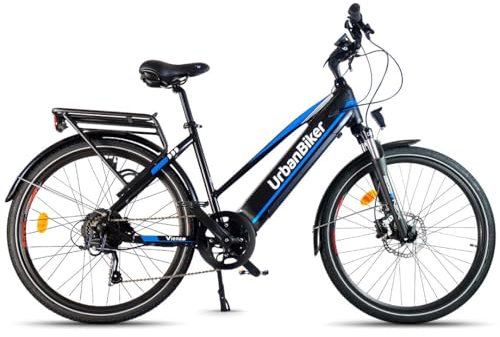 URBANBIKER Viena | Trekking E-Bike | 200KM Reichweite | Blau | 28