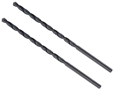 CoCud Drehbohrer 4mm Bohren Durchmesser Schwarzoxid Hochleistungsstahl Extra Lang Gerade Schaft - (Verwendung: für Edelstahl Legierung Metall) 2Stk